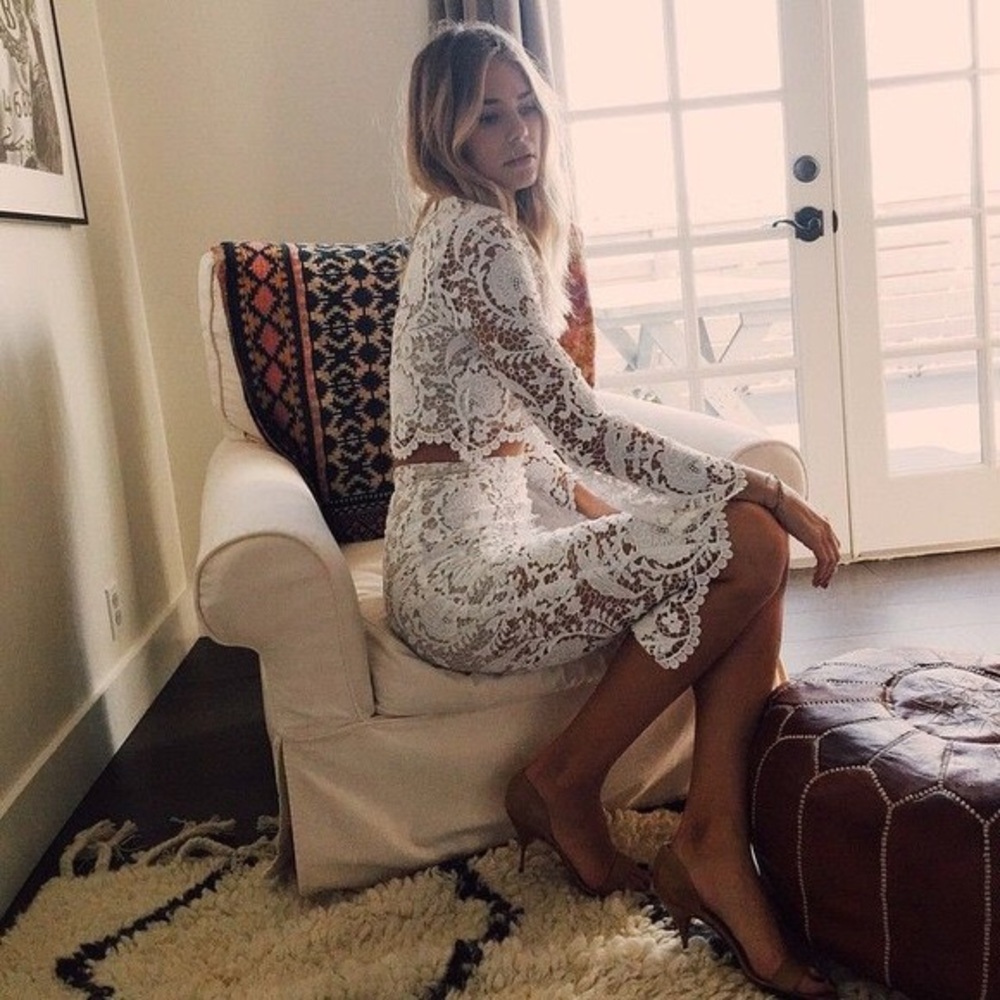 STone Cold Fox White Lace Charlie Top Size 2